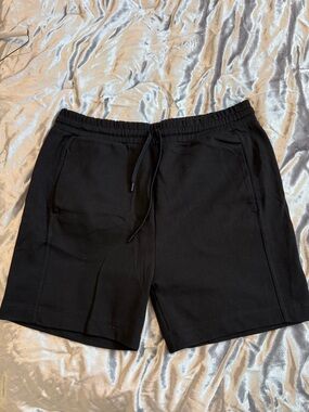 Zara - Black Knit Drawstring Athletic Shorts